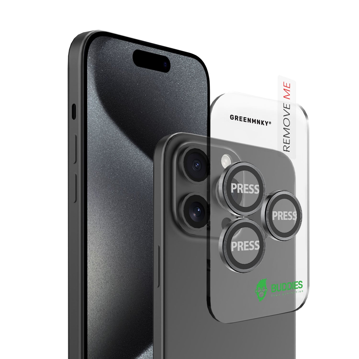 Rückseitenkamera von iPhone 16 Pro Max mit klarer Schutzabdeckung